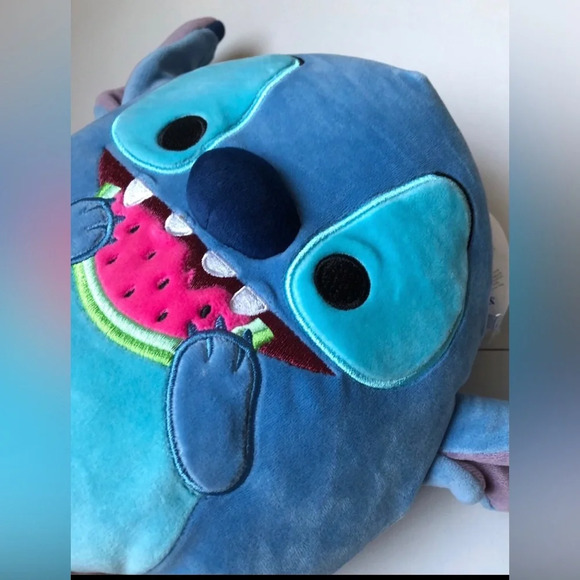 *NWT* Squishmallows x Disney 8” Lilo & Stitch - Stitch Eating Watermelon Plush - Picture 4 of 6
